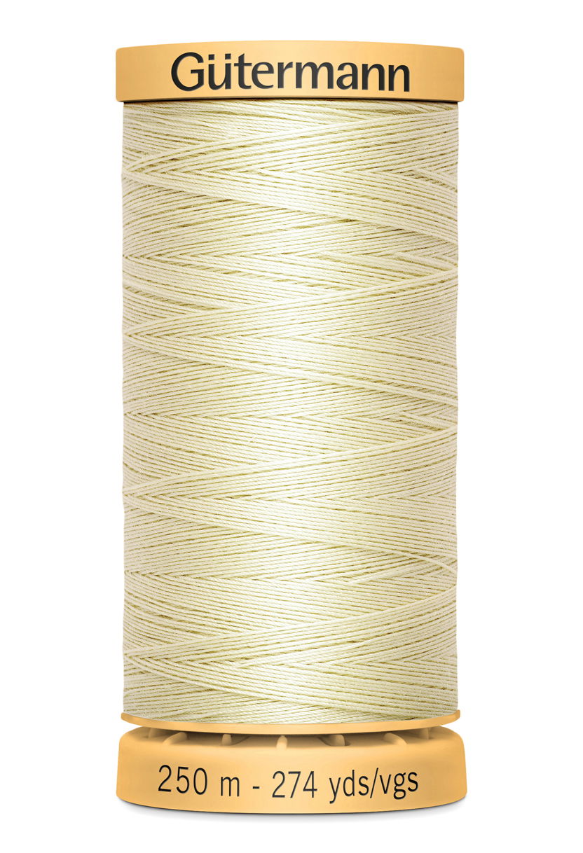715271-919 - GUTERMANN NATURAL COTTON THREAD 250m 0919 IVORY