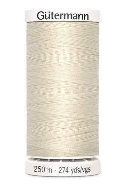 717878-802 - GUTERMANN SEW ALL THREAD 250m 802 PALE CREAM