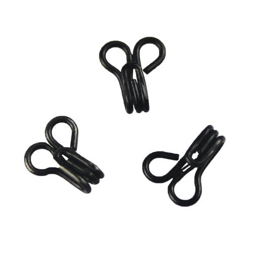 71821 - STEEL HOOK/EYE SIZE 0 BLACK (24/CARD)