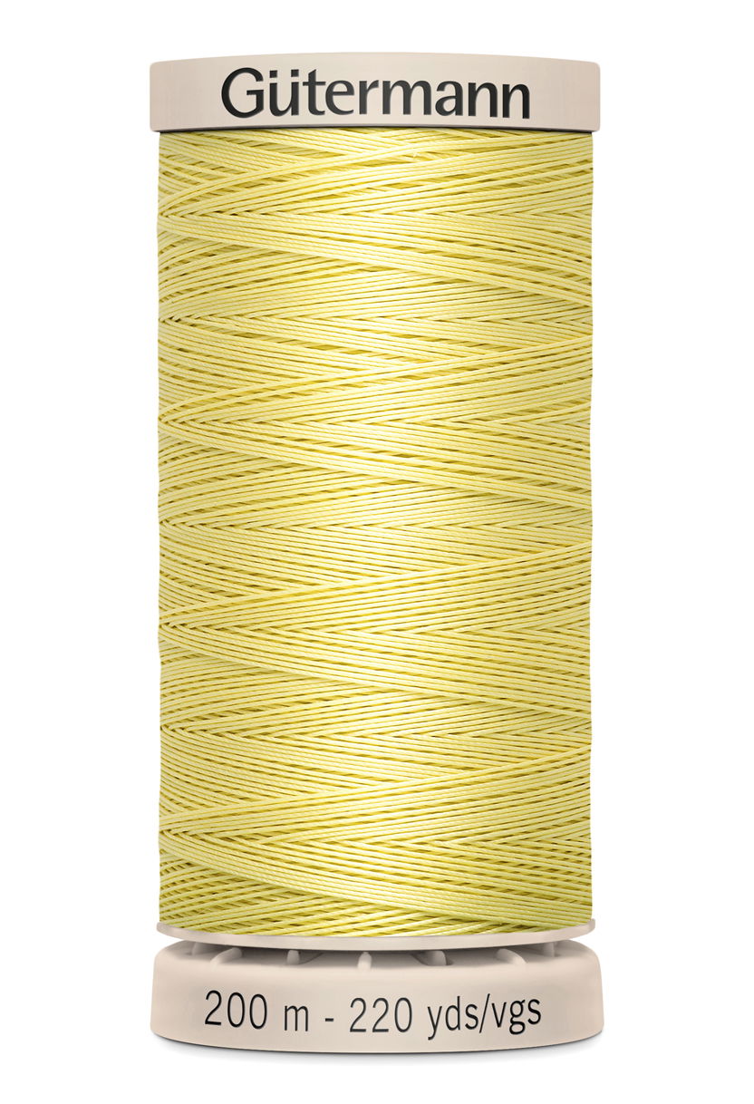 719803-349 - GUTERMANN NATURAL QUILTING THREAD 200m 0349 PALE YELLOW