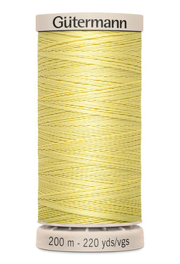 719803-349 - GUTERMANN NATURAL QUILTING THREAD 200m 0349 PALE YELLOW
