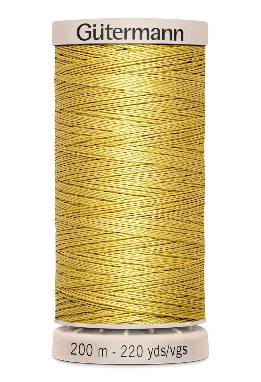 719803-758 - GUTERMANN NATURAL QUILTING THREAD 200m 758 LIGHT BUTTERCUP
