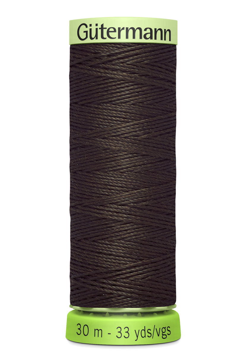 723665-696 - GUTERMANN TOP STITCH THREAD 30m rPET 696 DK BROWN