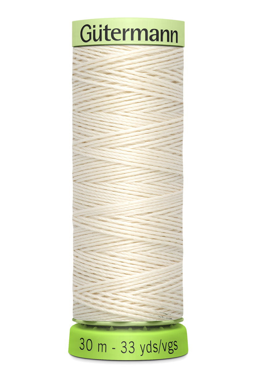 723665-802 - GUTERMANN TOP STITCH THREAD 30m rPET 802 MID CREAM