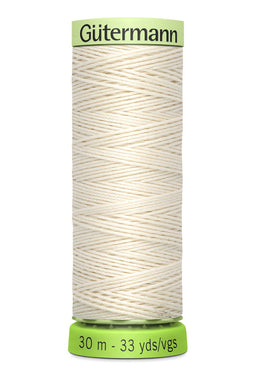 723665-802 - GUTERMANN TOP STITCH THREAD 30m rPET 802 MID CREAM