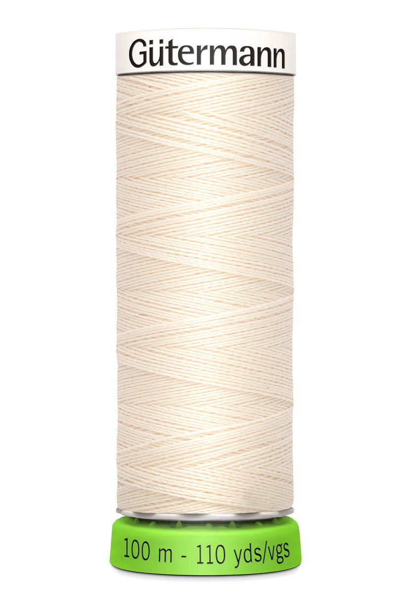 723860-802 - GUTERMANN rPET SEW ALL THREAD 100m 802 MID CREAM