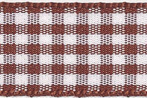 7391-5-25 - BERISFORD POLY GINGHAM 5mm 25 BROWN