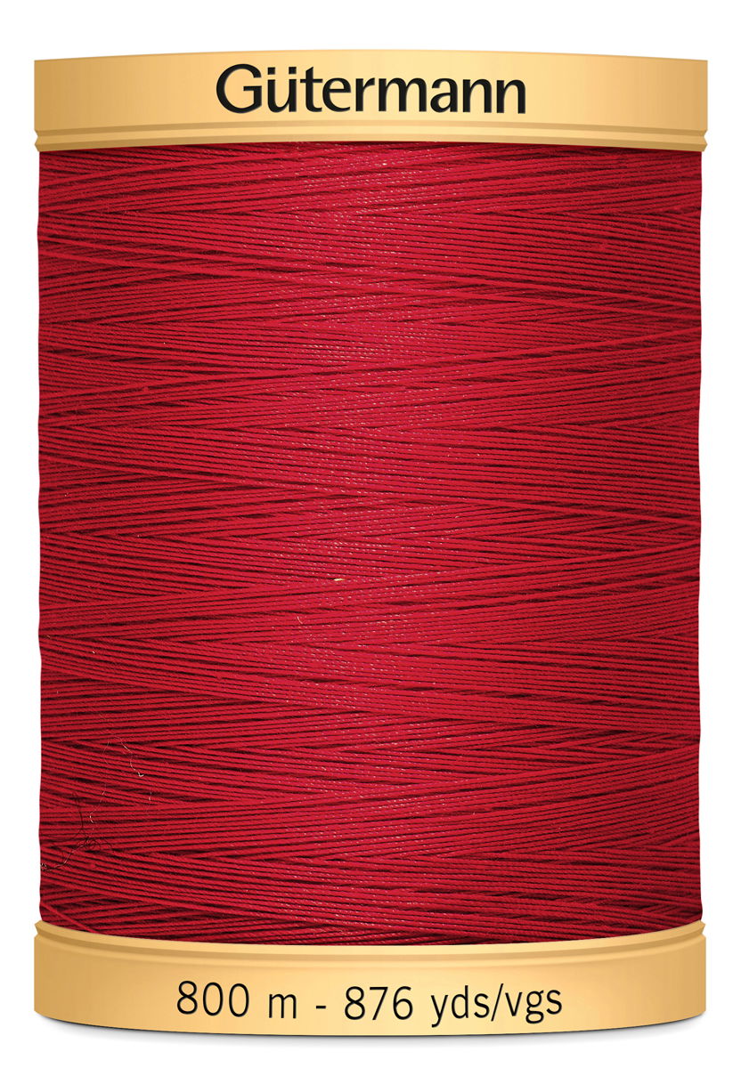 743933-2074 - GUTERMANN NATURAL COTTON THREAD 800m 2074 MID RED