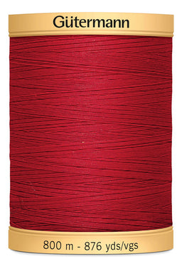 743933-2074 - GUTERMANN NATURAL COTTON THREAD 800m 2074 MID RED
