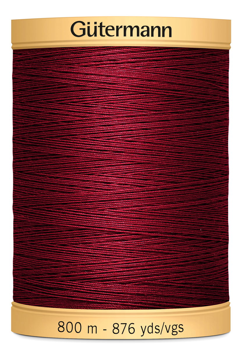 743933-2433 - GUTERMANN NATURAL COTTON THREAD 800m 2433 CARDINAL