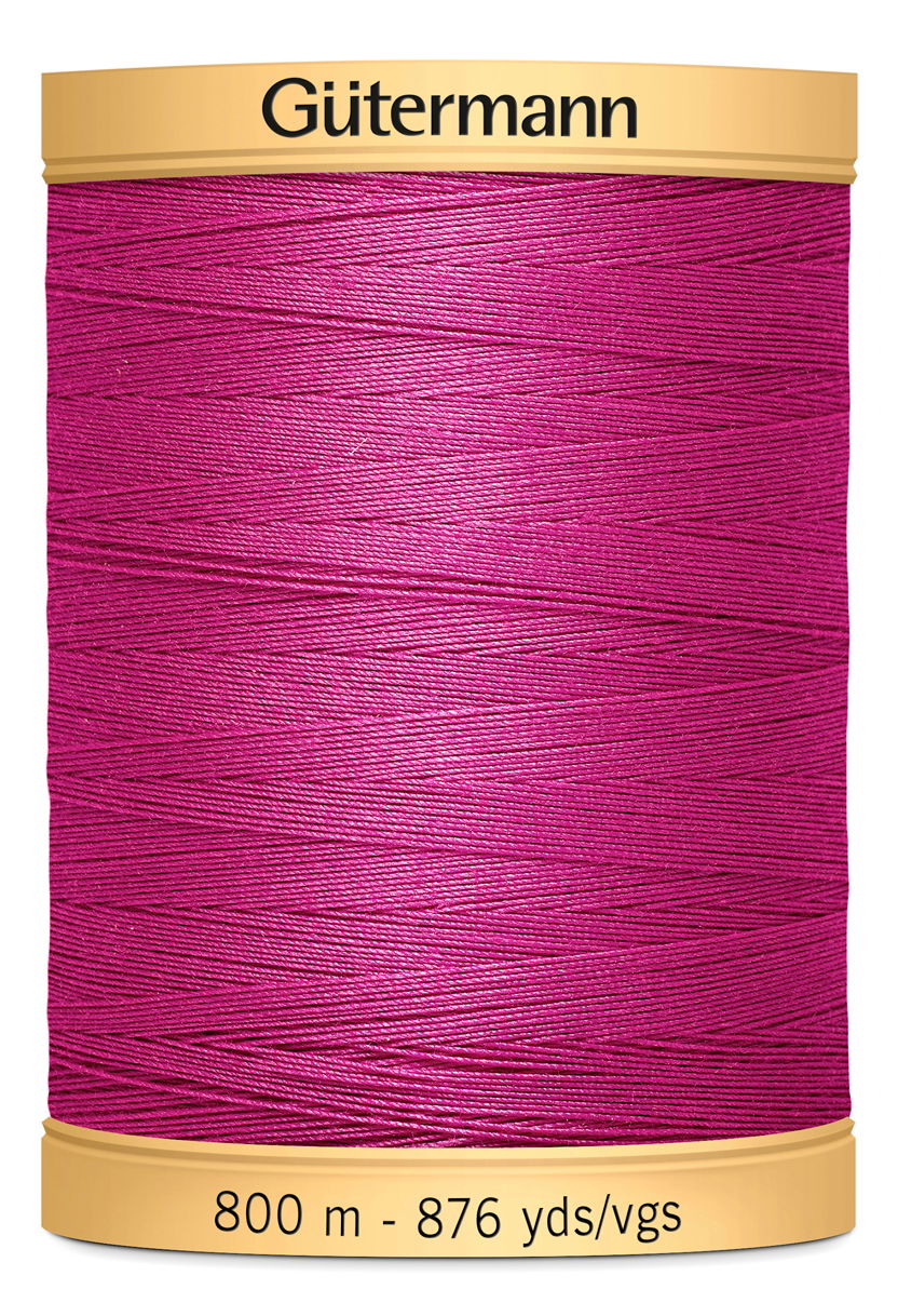 743933-2955 - GUTERMANN NATURAL COTTON THREAD 800m 2955 GARDEN ROSE