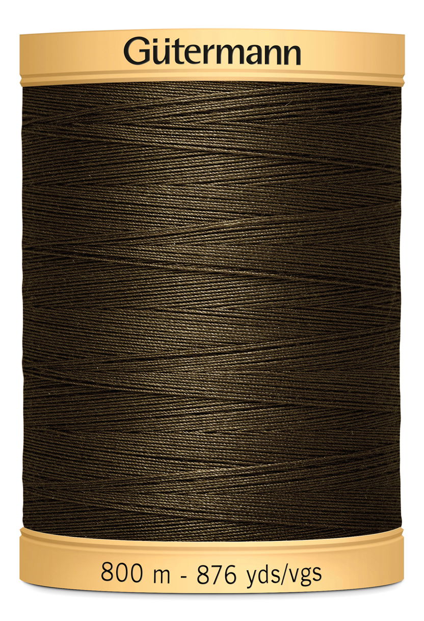 743933-2960 - GUTERMANN NATURAL COTTON THREAD 800m 2960 BROWN