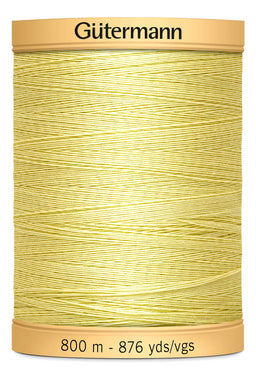 743933-349 - GUTERMANN NATURAL COTTON THREAD 800m 349 PALE YELLOW