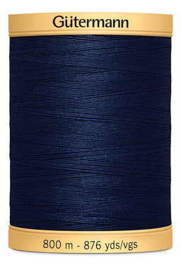 743933-5322 - GUTERMANN NATURAL COTTON THREAD 800m 5322 INK BLUE