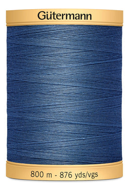 743933-5624 - GUTERMANN NATURAL COTTON THREAD 800m 5624 MID BLUE