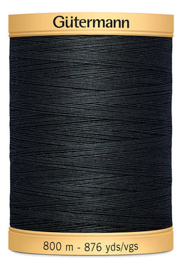 743933-5902 - GUTERMANN NATURAL COTTON THREAD 800m 5902 DEEP DARK GREY