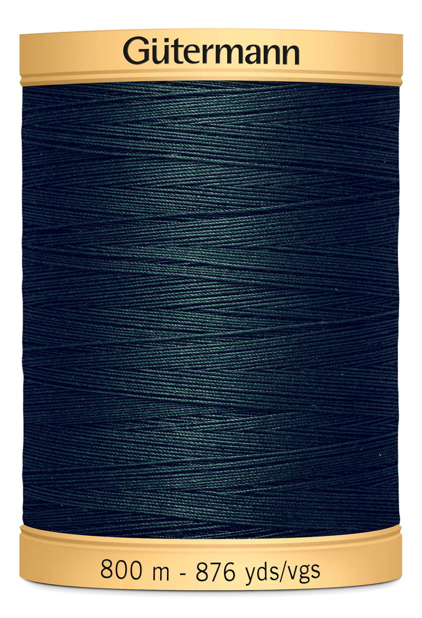 743933-8113 - GUTERMANN NATURAL COTTON THREAD 800m 8113 DARK GREEN