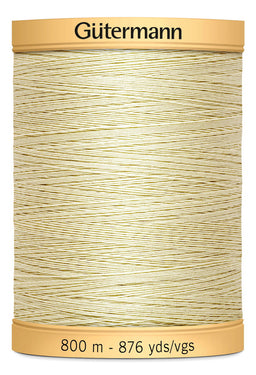 743933-828 - GUTERMANN NATURAL COTTON THREAD 800m 828 CREAM