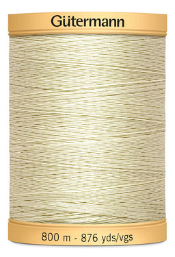743933-829 - GUTERMANN NATURAL COTTON THREAD 800m 829 MID CREAM