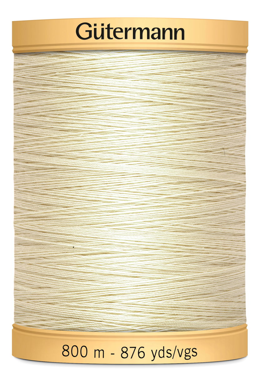 743933-919 - GUTERMANN NATURAL COTTON THREAD 800m  919 IVORY