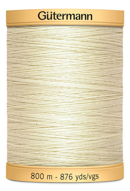 743933-919 - GUTERMANN NATURAL COTTON THREAD 800m  919 IVORY