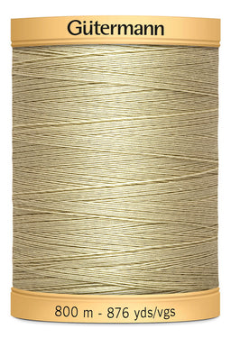 743933-928 - GUTERMANN NATURAL COTTON THREAD 800m 928 DARK CREAM