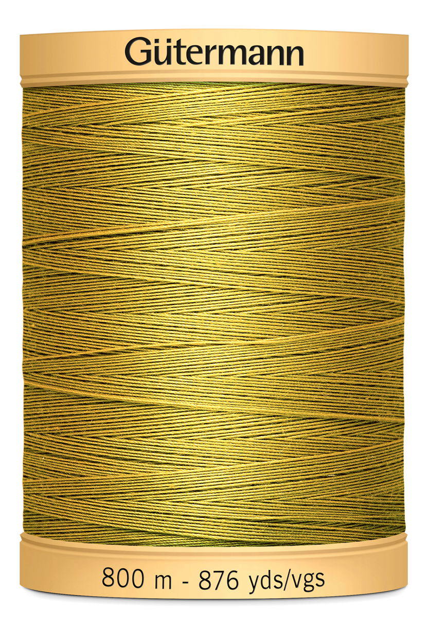 743933-956 - GUTERMANN NATURAL COTTON THREAD 800m 956 LIGHT OLD GOLD