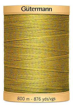 743933-956 - GUTERMANN NATURAL COTTON THREAD 800m 956 LIGHT OLD GOLD