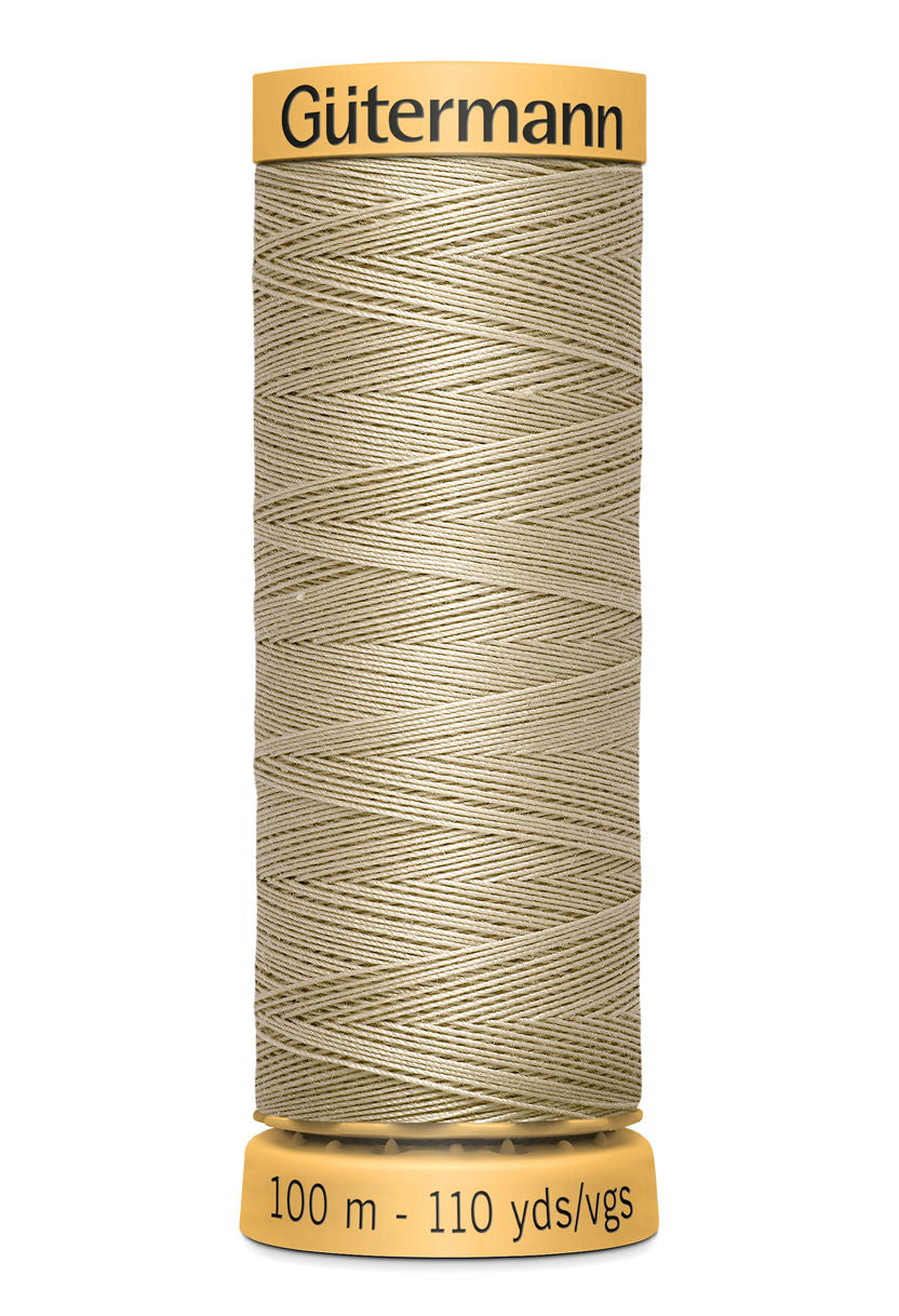 744484-1017 - GUTERMANN NATURAL COTTON THREAD 100m 1017 LIGHT BROWN