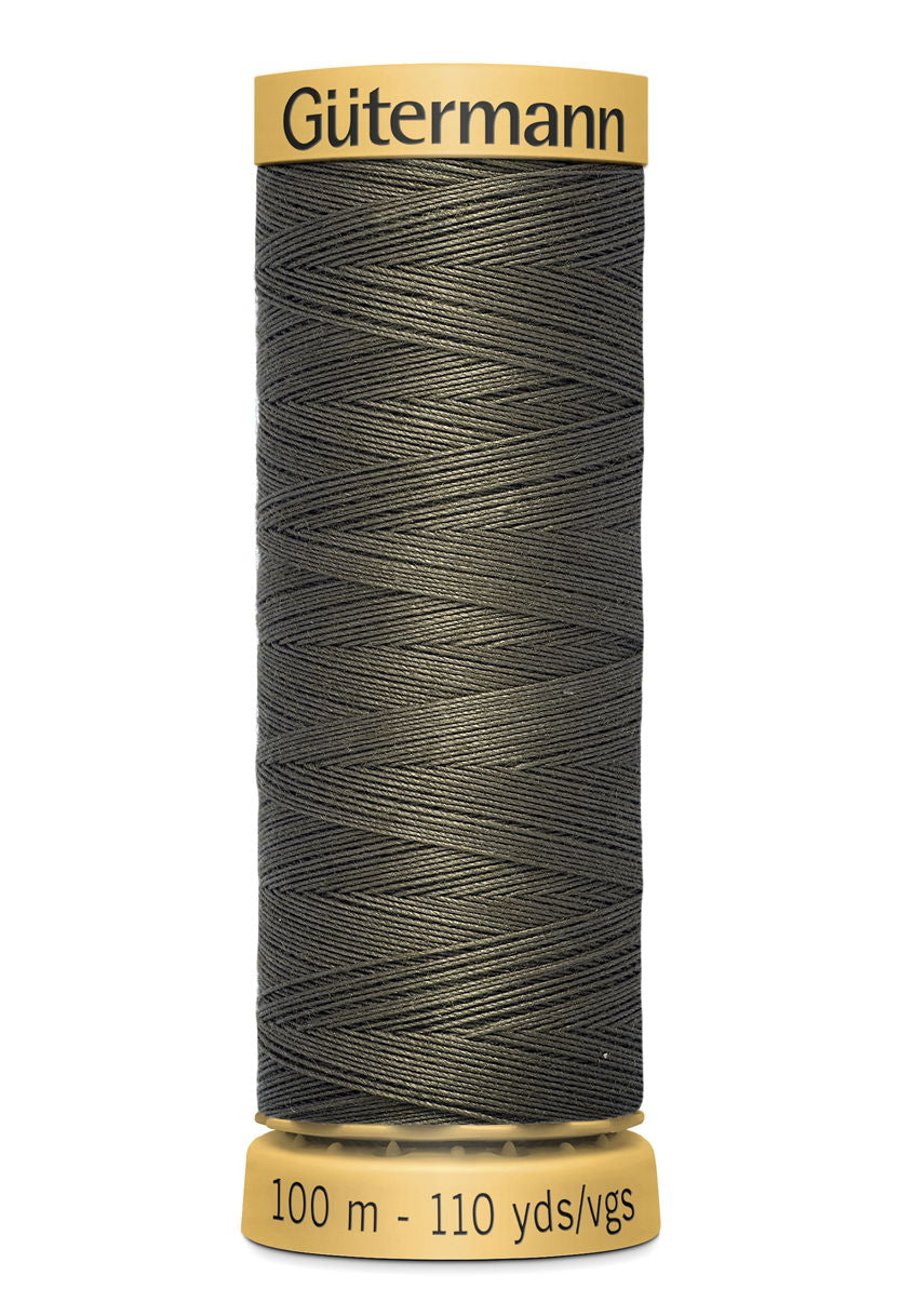 744484-1114 - GUTERMANN NATURAL COTTON THREAD 100m 1114  DARK STRAW