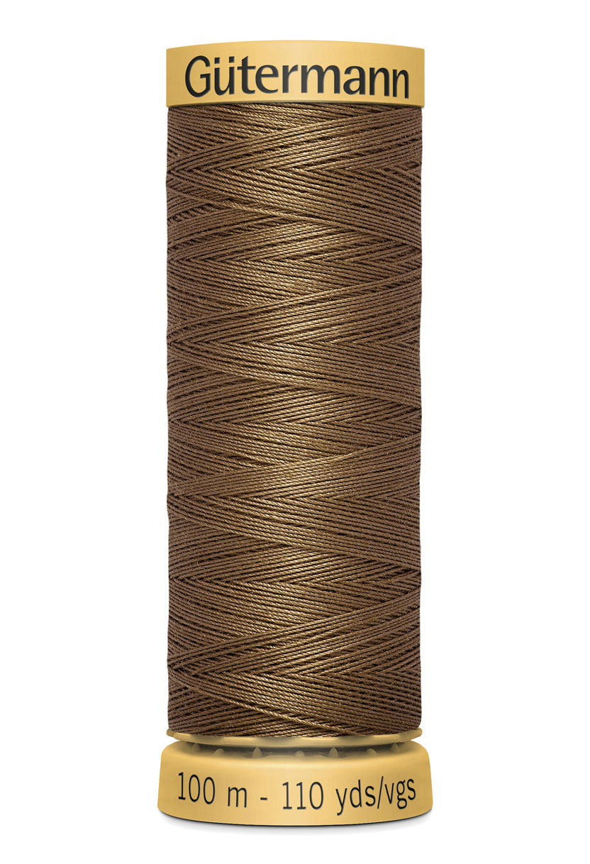 744484-1335 - GUTERMANN NATURAL COTTON THREAD 100m 1335 BROWN