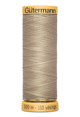 744484-1427 - GUTERMANN NATURAL COTTON THREAD 100m 1427 LIGHT BROWN