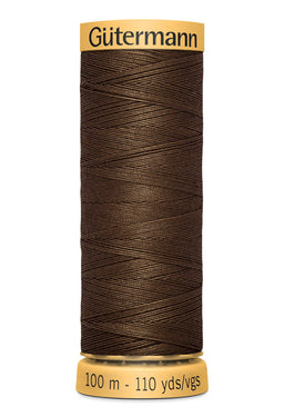 744484-1523 - GUTERMANN NATURAL COTTON THREAD 100m 1523 DARK BROWN