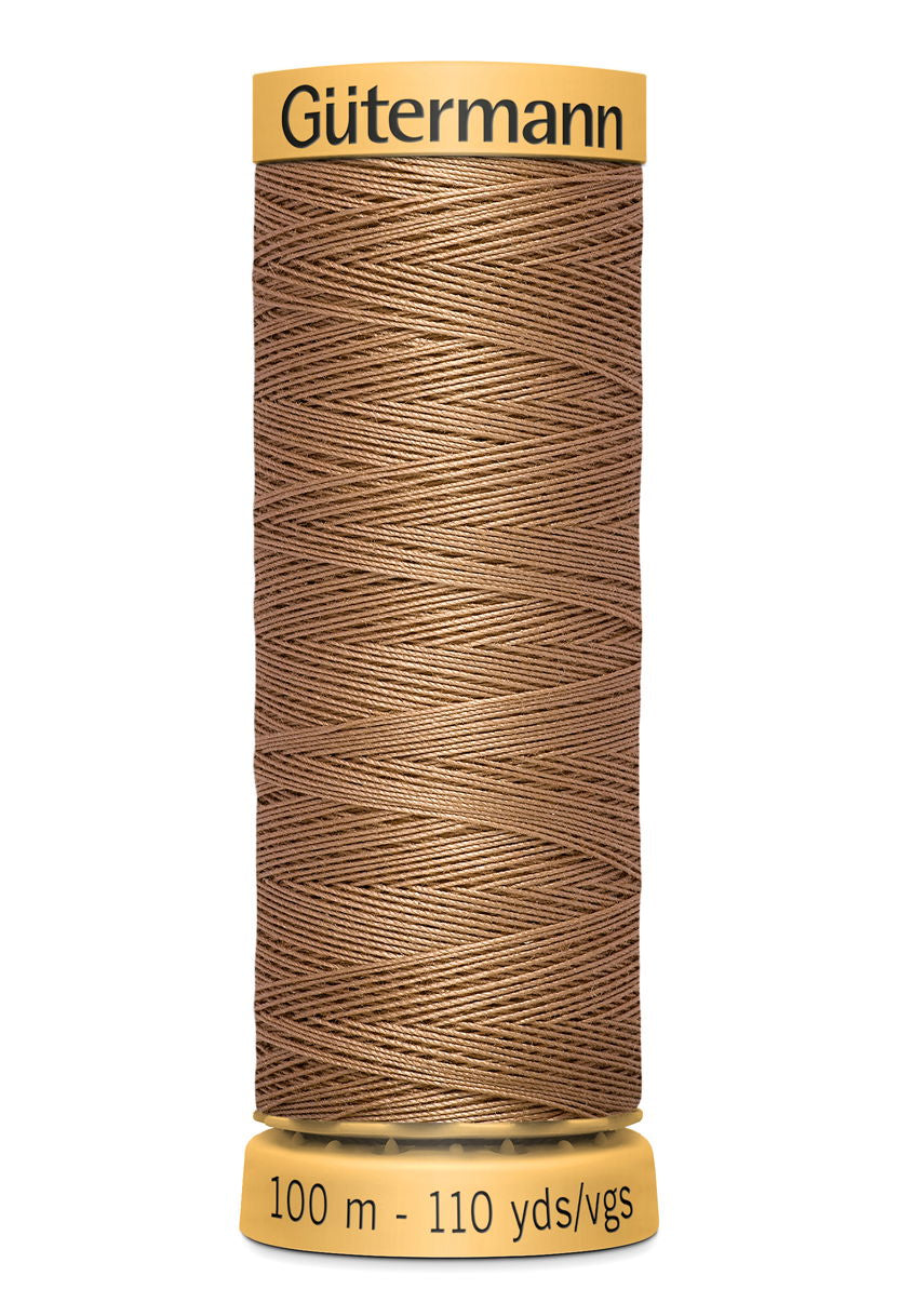 744484-1535 - GUTERMANN NATURAL COTTON THREAD 100m 1535 LIGHT BROWN