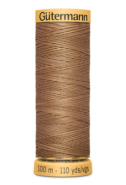 744484-1535 - GUTERMANN NATURAL COTTON THREAD 100m 1535 LIGHT BROWN