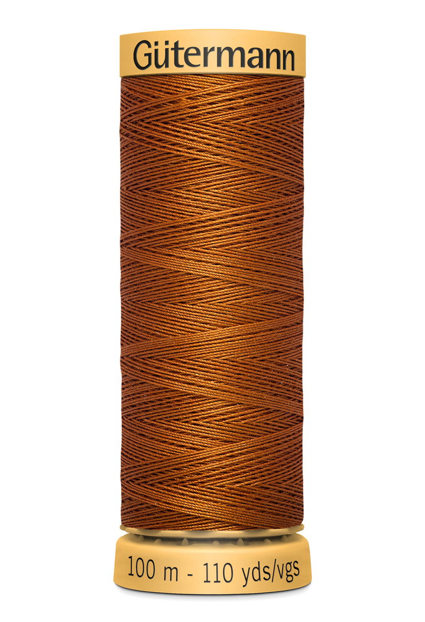 744484-1554 - GUTERMANN NATURAL COTTON THREAD 100m 1554 CHESTNUT