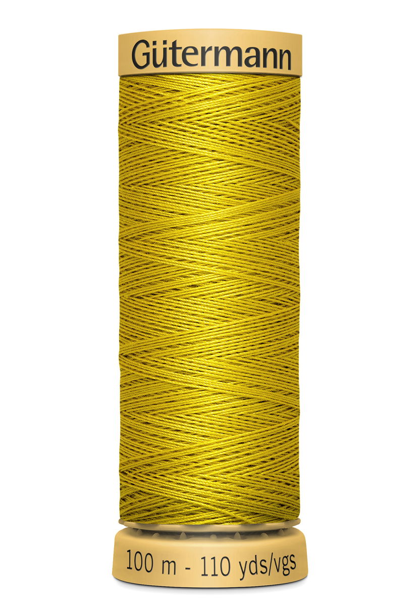 744484-1612 - GUTERMANN NATURAL COTTON THREAD 100m 1612 YELLOWGOLD