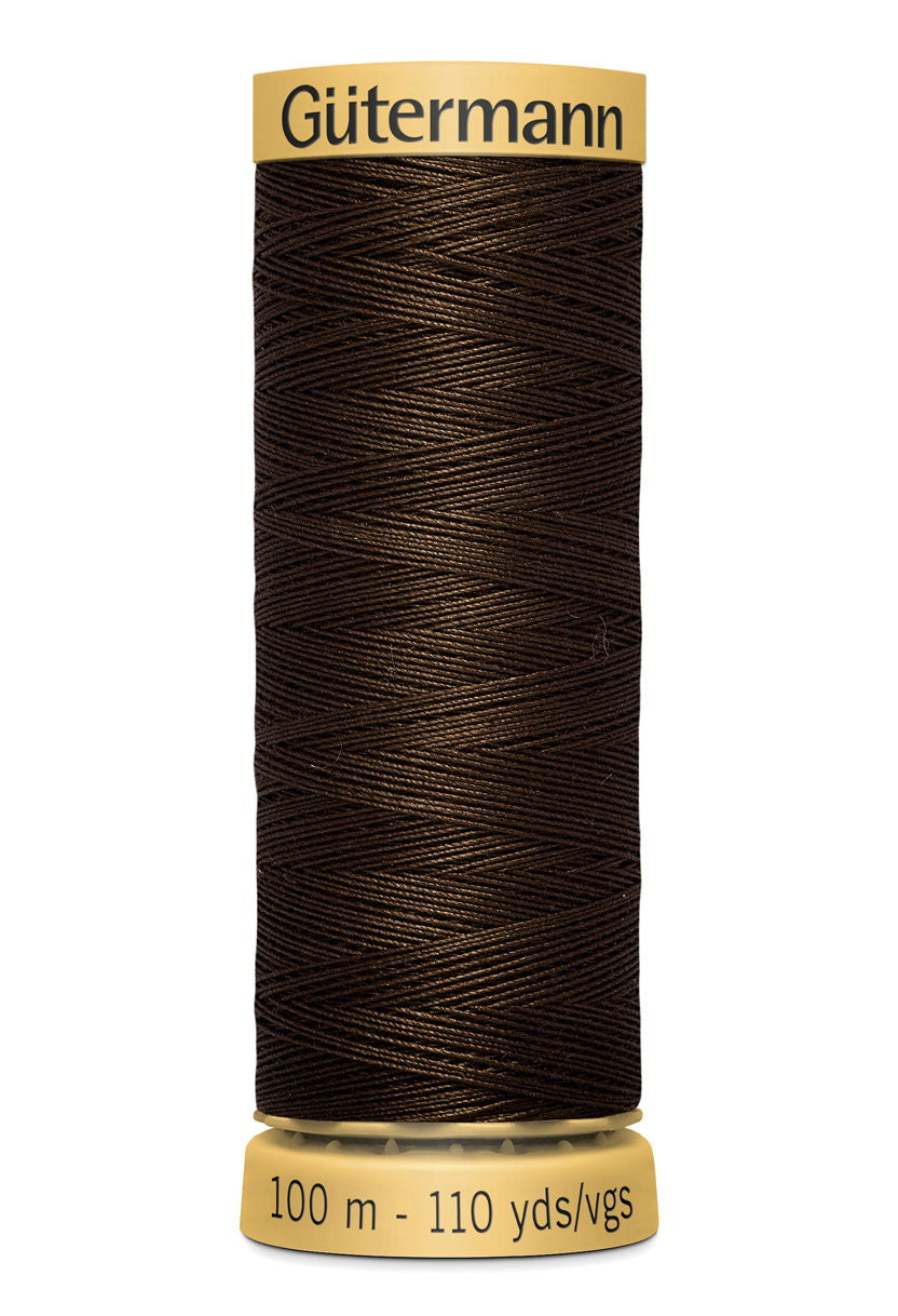 744484-1613 - GUTERMANN NATURAL COTTON THREAD 100m 1613 BROWN