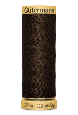 744484-1613 - GUTERMANN NATURAL COTTON THREAD 100m 1613 BROWN