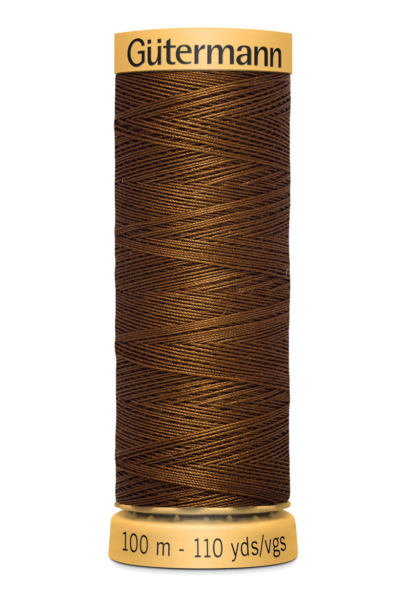 744484-1633 - GUTERMANN NATURAL COTTON THREAD 100m 1633 WALNUT BROWN