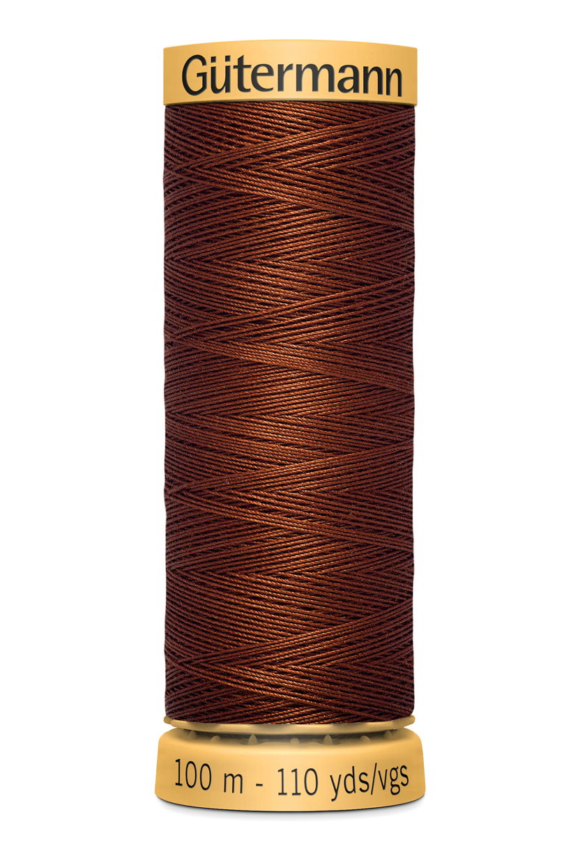 744484-1833 - GUTERMANN NATURAL COTTON THREAD 100m 1833 SHERRY BROWN