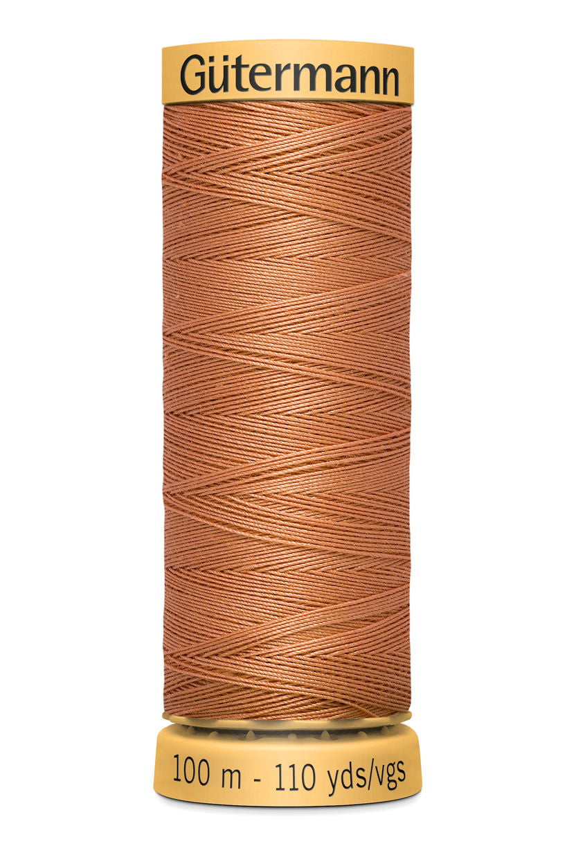 744484-2045 - GUTERMANN NATURAL COTTON THREAD 100m 2045 CORAL TAN