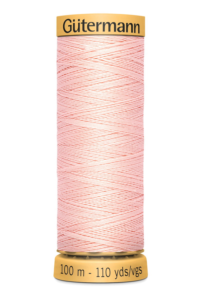 744484-2228 - GUTERMANN NATURAL COTTON THREAD 100m 2228 POWDER PINK