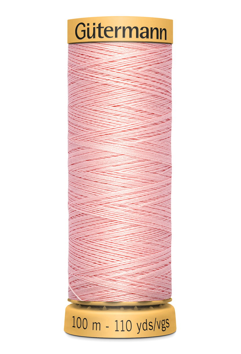 744484-2538 - GUTERMANN NATURAL COTTON THREAD 100m 2538 PEARL PINK