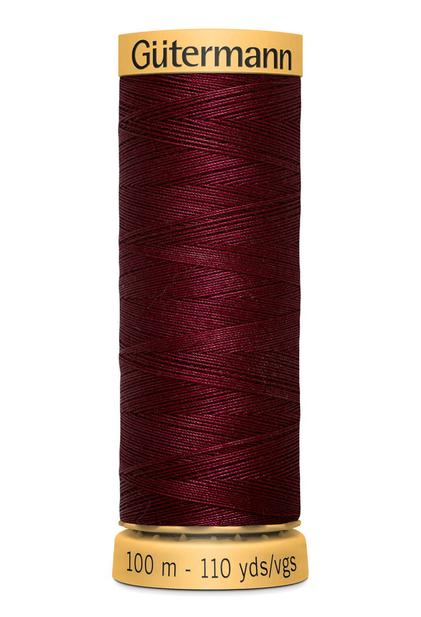 744484-3022 - GUTERMANN NATURAL COTTON THREAD 100m 3022 BURGUNDY
