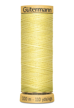 744484-349 - GUTERMANN NATURAL COTTON THREAD 100m 0349 PALE YELLOW