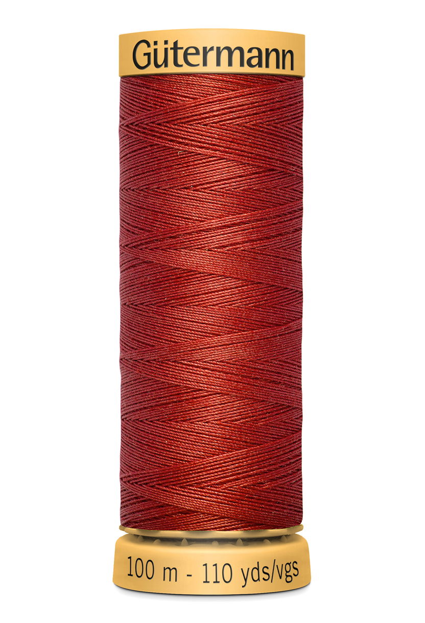 744484-4893 - GUTERMANN NATURAL COTTON THREAD 100m 4893 RED