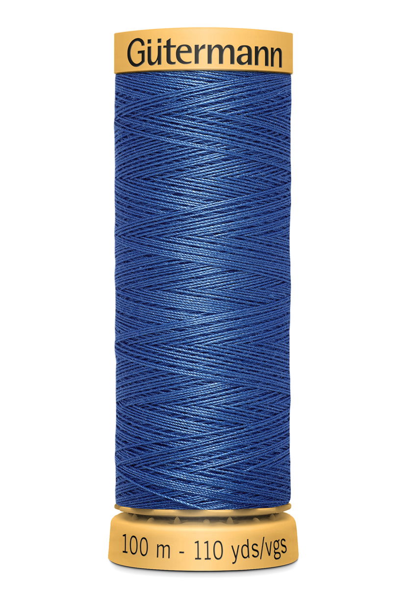 744484-5133 - GUTERMANN NATURAL COTTON THREAD 100m 5133 BLUE