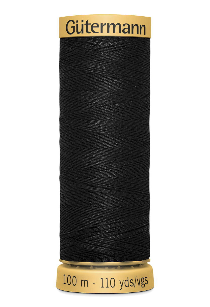 744484-5201 - GUTERMANN NATURAL COTTON THREAD 100m 5201 BLACK