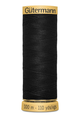 744484-5201 - GUTERMANN NATURAL COTTON THREAD 100m 5201 BLACK